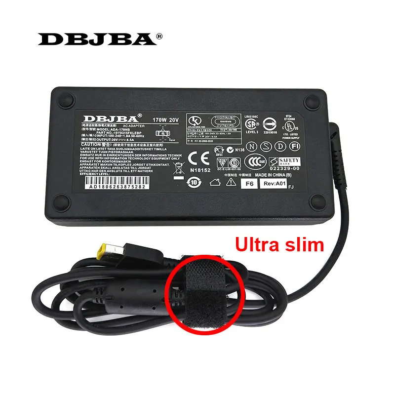 Новинка ультратонкое зарядное устройство 20 в 170 а Вт USB для ноутбука Lenovo все одном