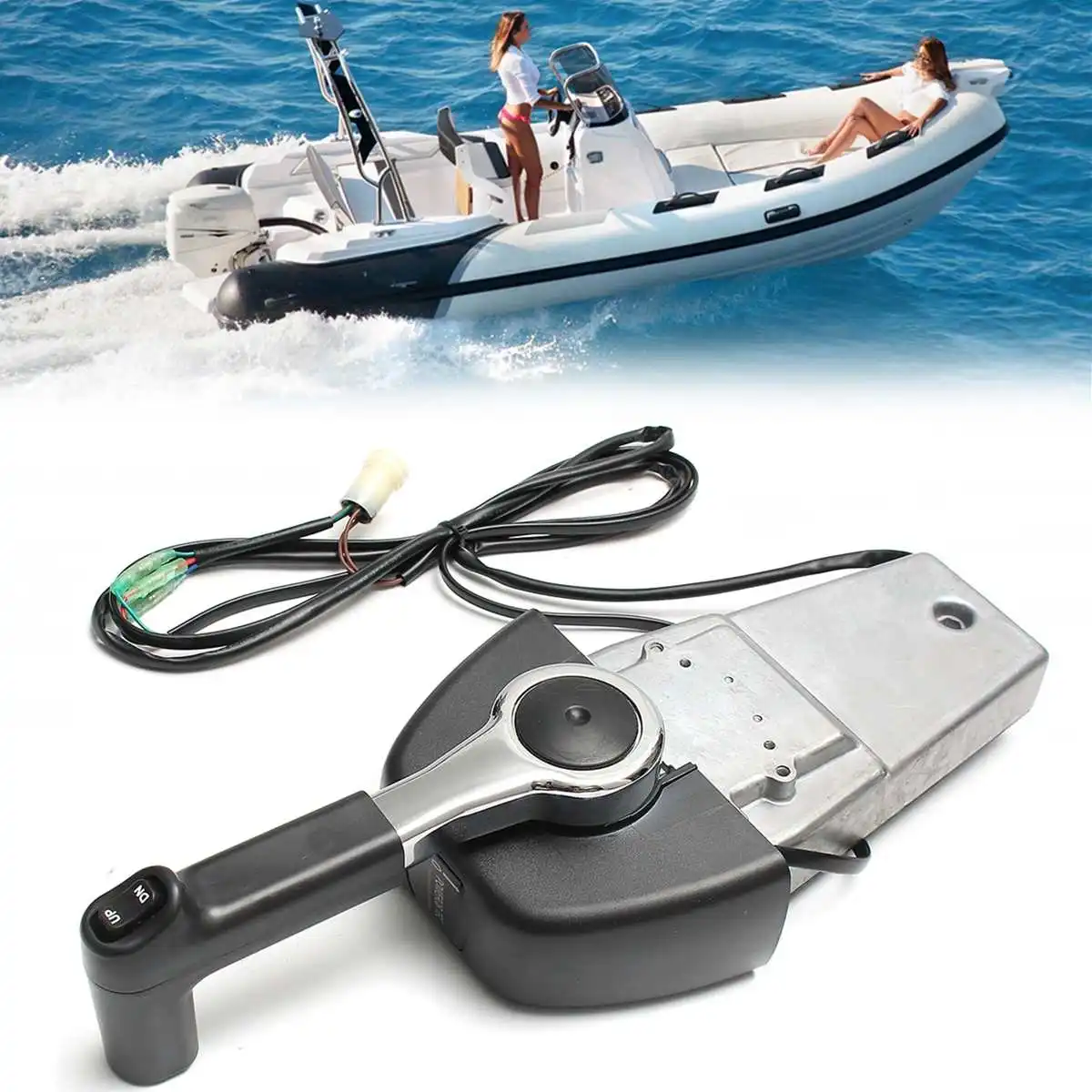 

Boat Outboard Remote Control Box 704 Premium Single Binnacle Control Streamlined Appearance For Electric Start Yamaha-Outboards
