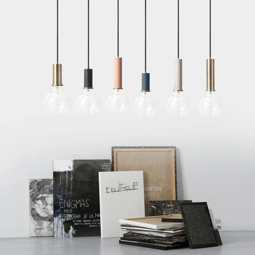 

Postmodern Led Pendant Lights Iron Pendant Lamp Kitchen Fixtures Bar Art Colored Decor Hanging Lamp Lighting Luminaria Luminaire