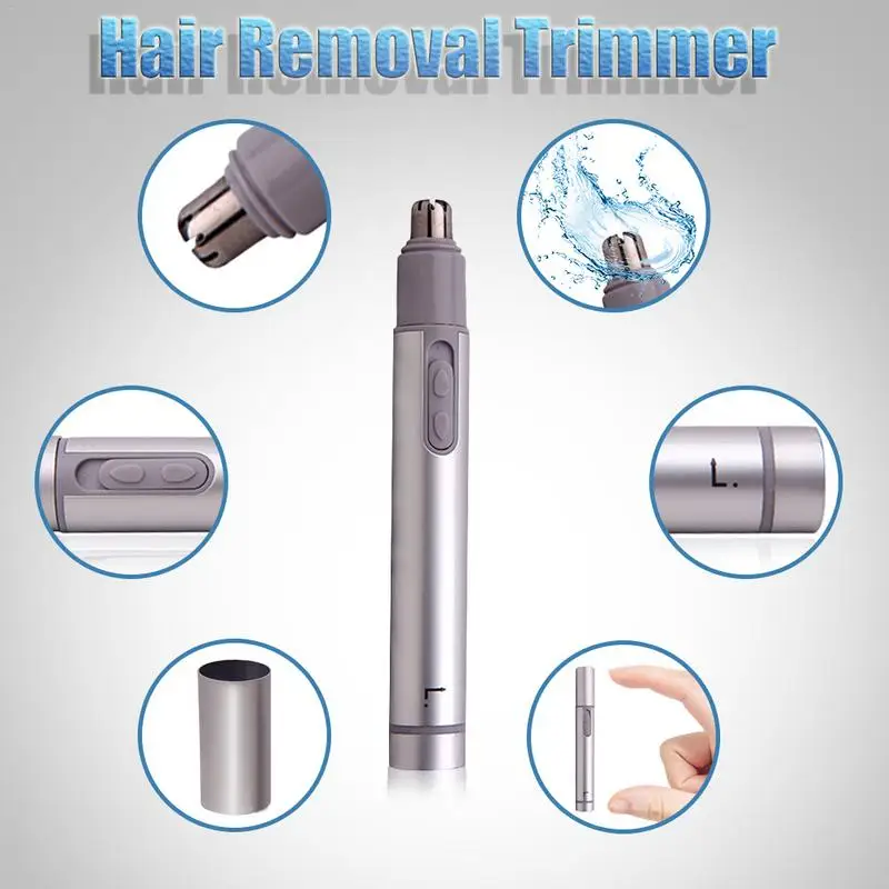Портативный электрический триммер для волос в носу, Мужская Машинка для удаления волос в носу, бритва, электрическая машинка для стрижки волос в носу