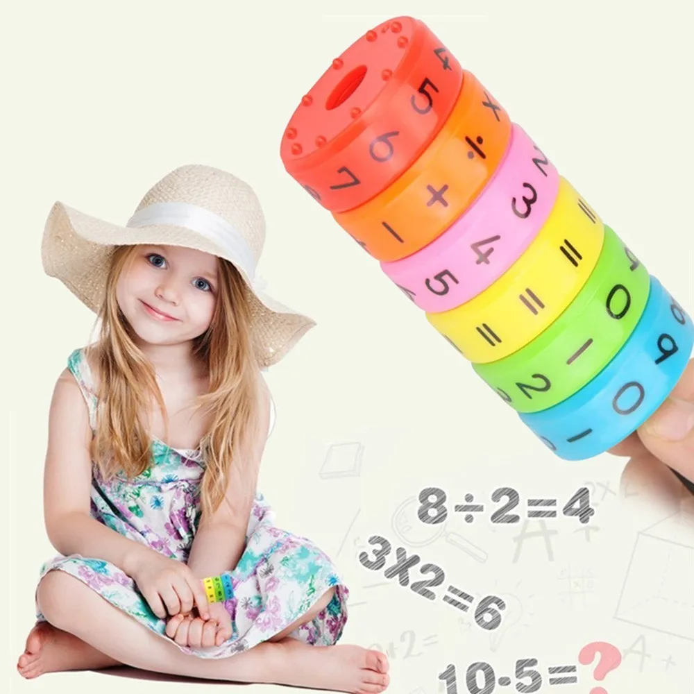 Цифровой Magic Cube детские цилиндр математическая игрушка сложение вычитание расчет обучение маленьких детей обучающие игрушки