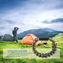 Outdoor Survival Tool Multifunction Umbrella Rope Bracelet Camping USB Charger Data Cable for Android 225x20x5mm Army Green