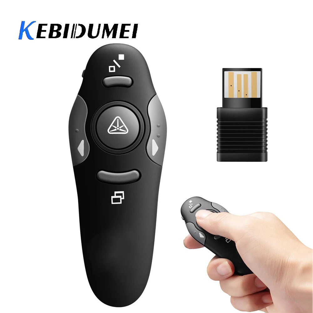 

KEBIDUMEI Wireless Laser Pointers Pen 2.4 GHz USB RF Remote Control Page Turning PPT Powerpoint Presentation For Meeting Office
