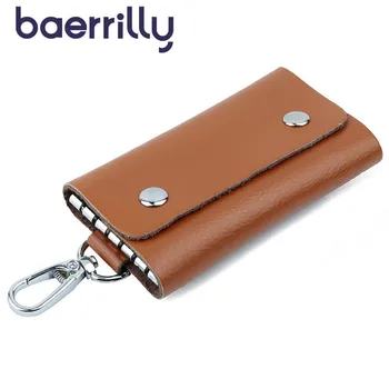 

Fashion Genuine Leather Key Wallet Purses Men Women Pocket Car Keys Bag Men Key Holder Business Organizer Housekeeper Keychain
