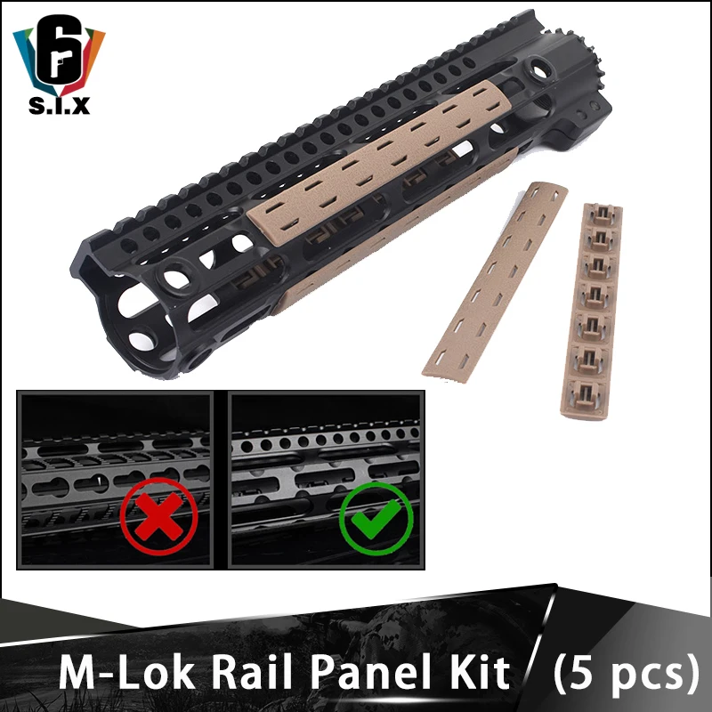 

Tactical BCM M-Lok Rail Panel Kit For M-lok Handguard Picatinny Rail Cover 5PCS/Set