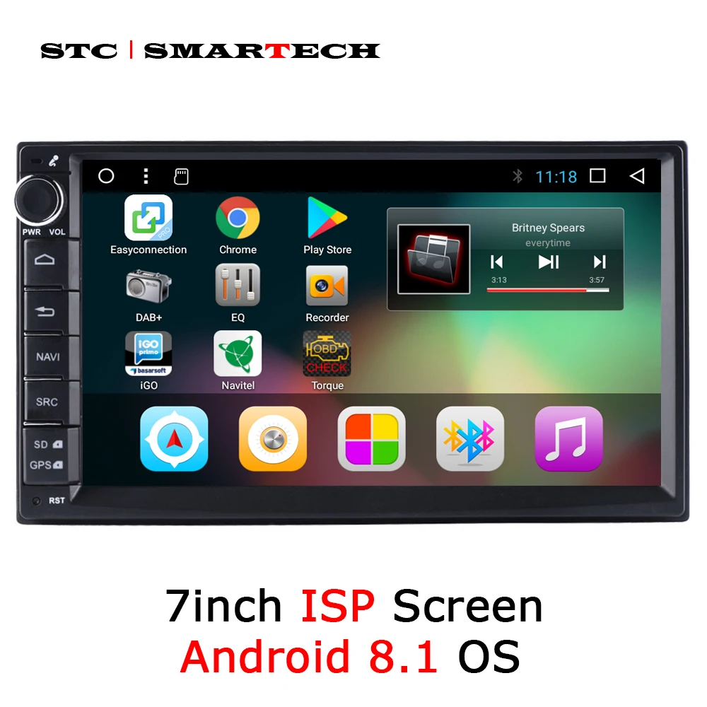 SMARTECH 2 Din Android 8 1 OS Car Radio GPS Navigation Autoradio Support 3G WIFI OBD