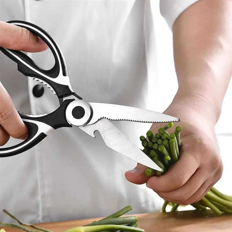 

1 PC Stainless Steel Scissors Heavy Duty Household Scissors Utility Durable Shears With Blade Cover Kitchen Accessories Gadget