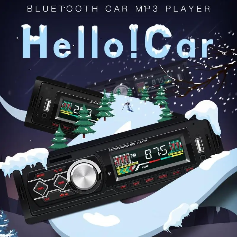 1788 12V универсальный автомобильный стерео MP3 музыкальный плеер FM Радио BT AUX TF карта