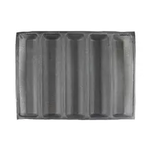 Силиконовая форма, 5 вмятин, многоразовая силиконовая форма для выпечки хлеба в метро, форма для выпечки из стекловолокна, пищевая форма