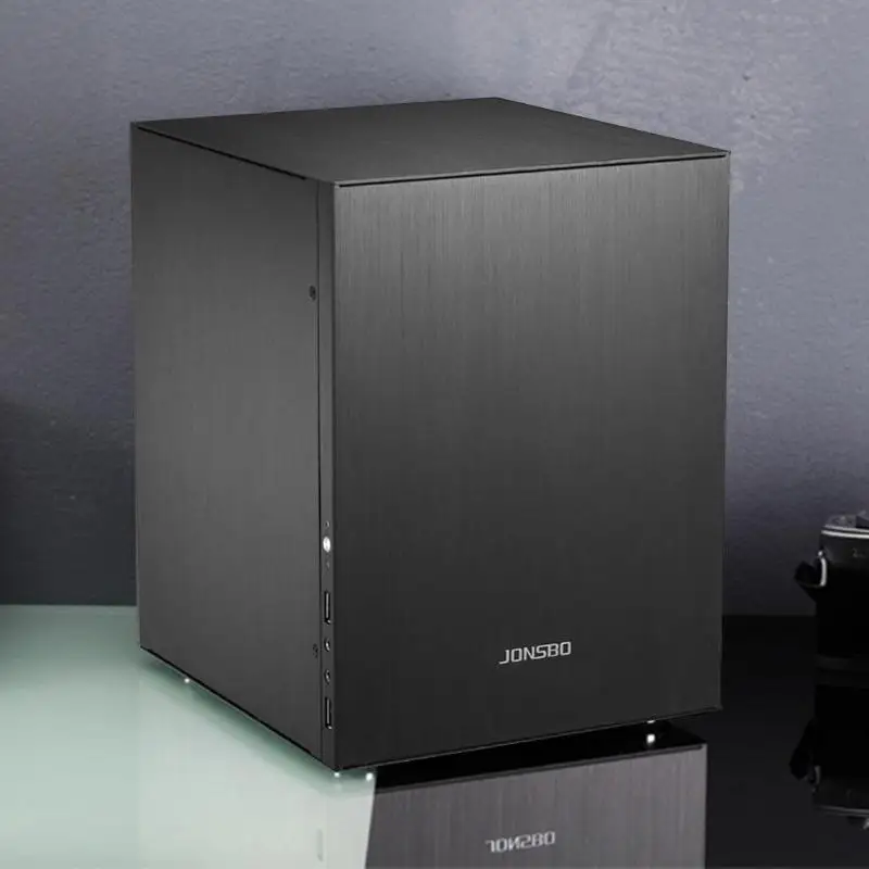 Алюминиевый Чехол для компьютера Jonsbo C2 настольный ПК изгиб Mini ITX/Micro ATX (245x215 мм) x
