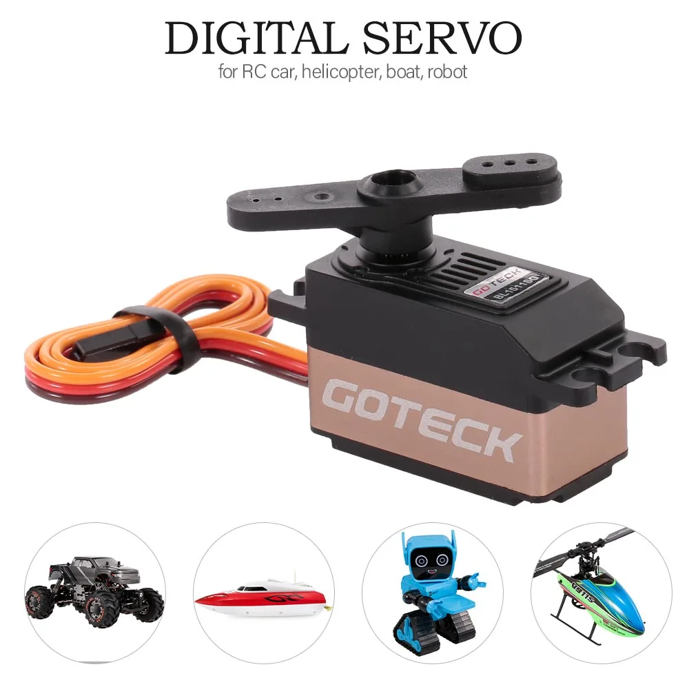 

Waterproof servo BL1511SG Metal Gear 12KG Digital Servo High Torque Brushless for RC Car Helicopter Boat Robot