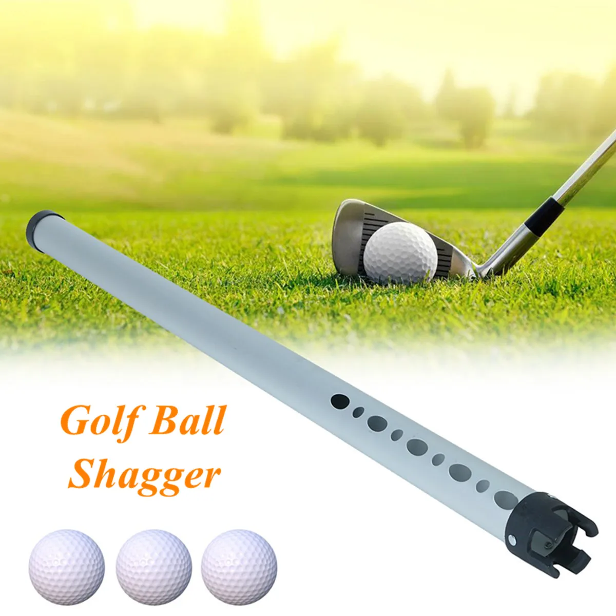 Portable Aluminum Shag Tube Practice Golf Ball Shagger Picker Hold Up 23 Balls Picking Pick Up the Balls Golf Accessory 98 cm