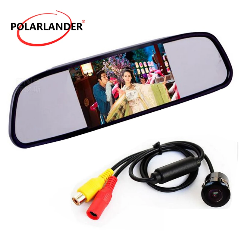 Car Mirror Monitor LCD TFT 5 inch Video Parking System Car CCD Mini