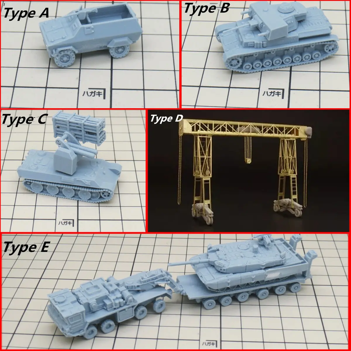 

1/144 WWII German Vehicles Car Auto Tank Series Sand Table Model DIY Resin Figurines Model 3D Toys Collection for Kids Gift