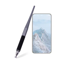 2 в 1 стилус для емкостного экрана высокой точности с волокнистый наконечник и диск металлический наконечник Сенсорный экран ручка для телефона планшет ноутбук для рисования