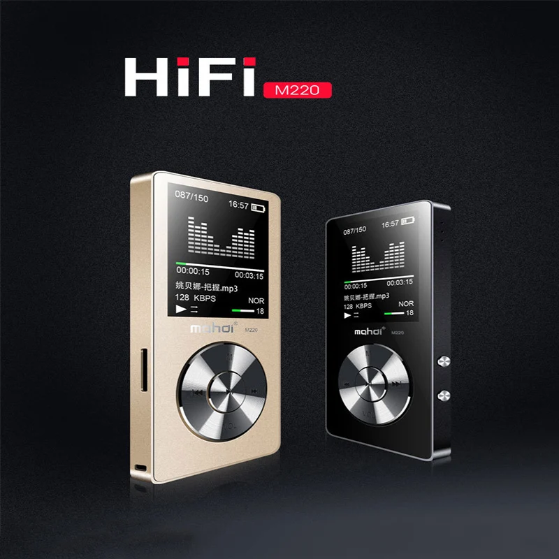 Mahdi M220 MP3 плеер без потерь APE 8G полностью металлический HiFi музыкальный плеер с наушником TF карта проигрыватель электронных книг