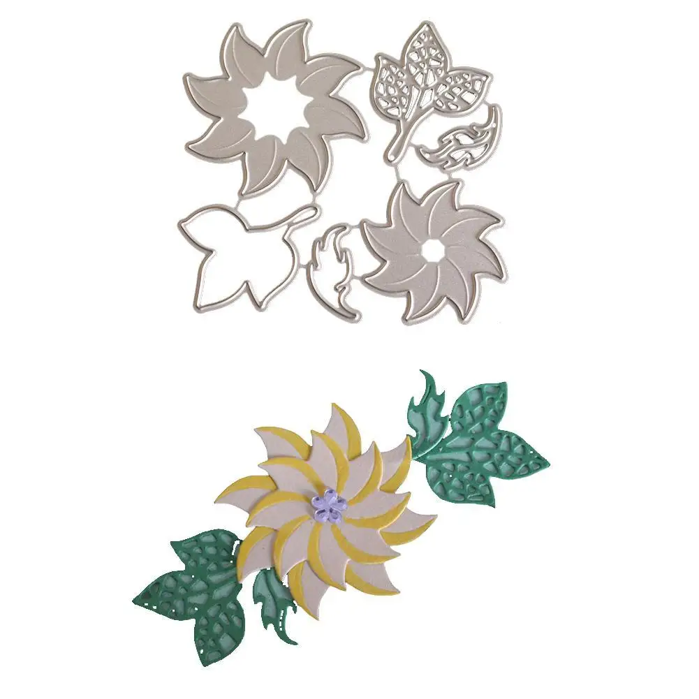 

3d Flower Metal Cutting Dies Leaf Knife Mold Paper Stencil Crafts Embossing Templates Diy Scrapbooking Die Cuts Decor Sticker