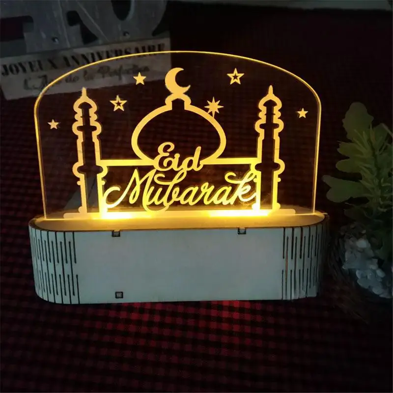 

3D EID Mubarak LED Desk Lamp Eid al-Fitr Decorative Ramadan Kareem Night Light Mubarak Table Light