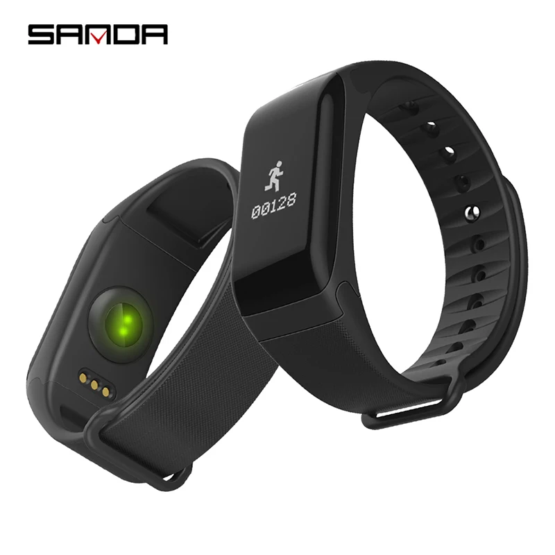 

SANDA F1 Smart Watch IP67 Waterproof Heart Rate Monitor Blood Pressure Bluetooth Men Women Smartwatch For Android IOS Phone