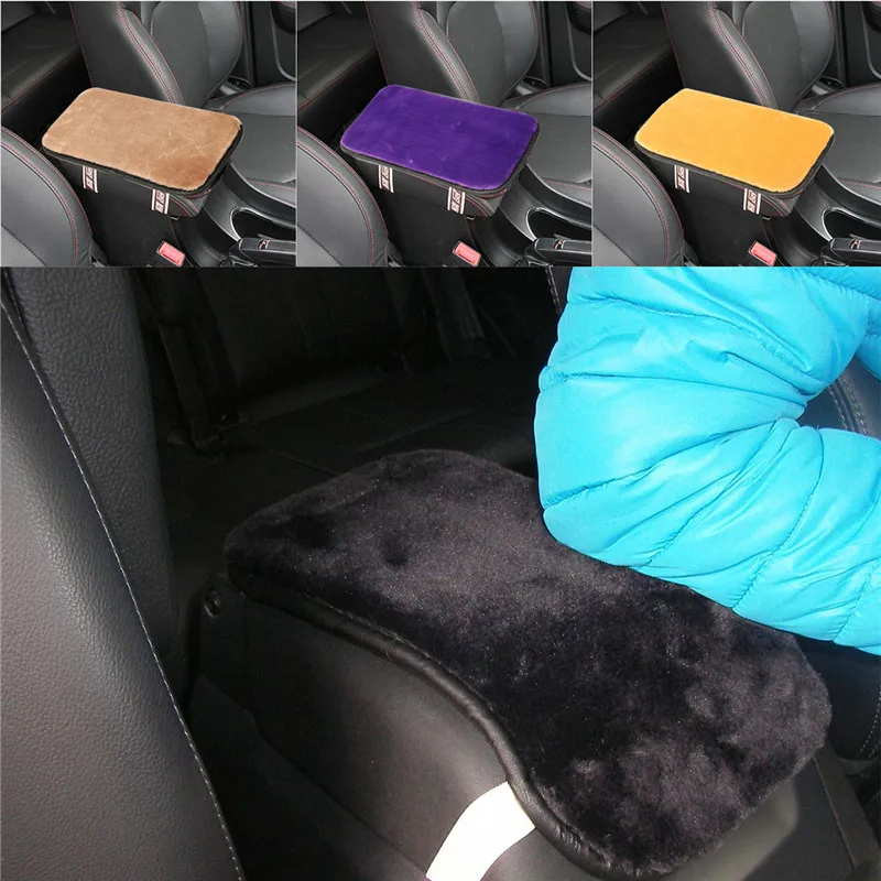 1 шт., автомобильный подлокотник, чехол-накладка из искусственной кожи, чехол для сиденья, мягкий коврик, губка+ плюш+ материал из искусственной кожи