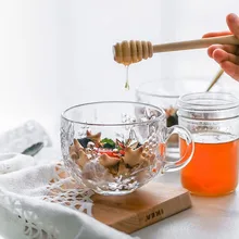 Креативные прозрачные стеклянные стаканы для виски, Вишневое тиснение, пивное стекло, стекло es, бокал для вина, рождественский подарок, бокал es, кофейная кружка