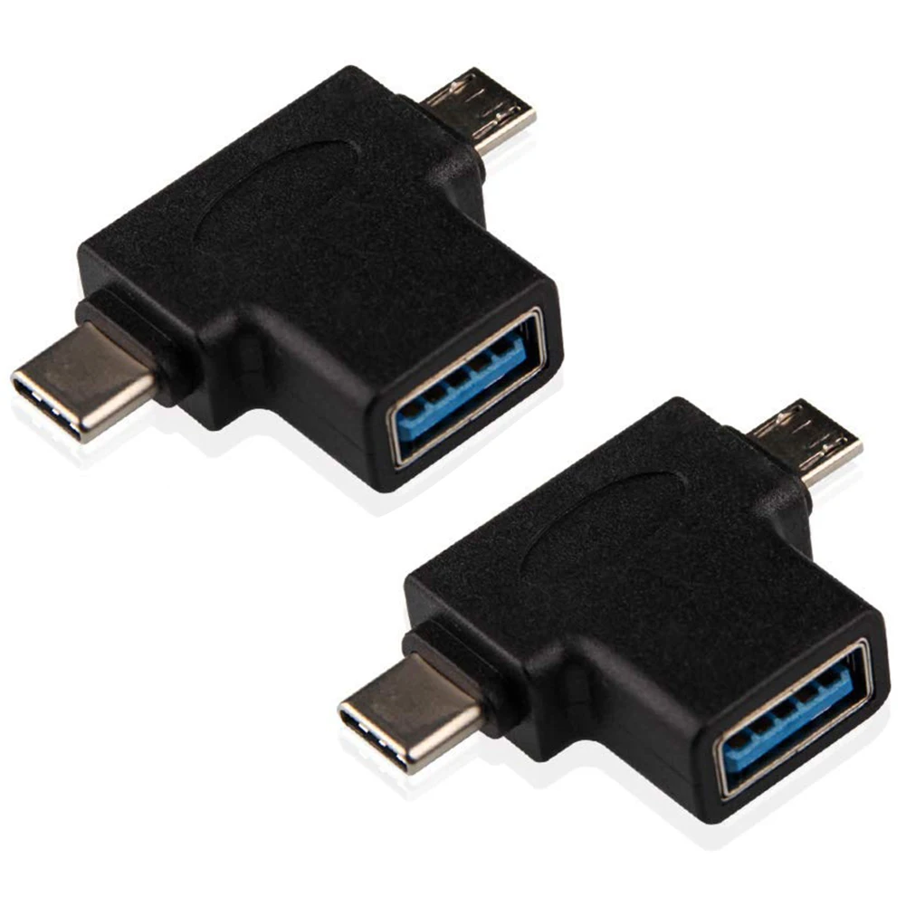 Многофункциональный 2 в 1 Micro USB 3 0 и Type C OTG адаптер конвертер для Android смартфонов