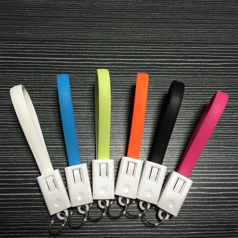 

Short Mini Keychain Micro USB Charger Data Charging Cable Type C USB Data Cord cables For iPhone Saunsg Huawei Bracelet cable