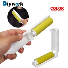 DIYWORK пух пылеуловитель моющаяся случайный цвет щетка для удаления пыли для шерстяных листов одежда для волос пылезащитный ролик с крышкой
