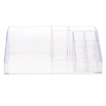 

1pc Crystal Cosmetic Box Organizer Makeup Jewelry Storage Lipstick Makeup Brush Holder Display Box Acrylic Case Practical Gadget
