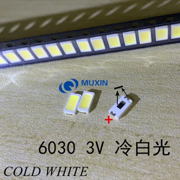 

400pcs /Lot SMD LED 6030 3V 1W Cold White For TV Backlight LED Beads