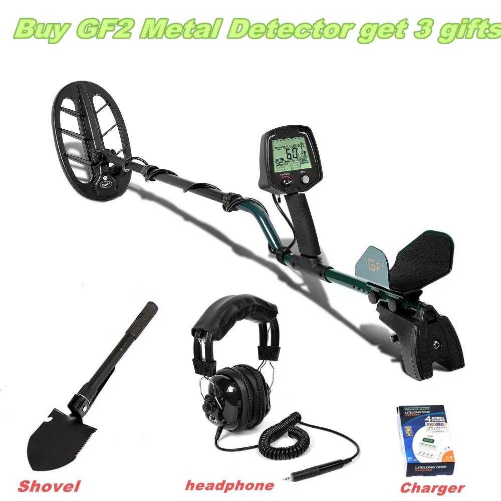 

Professional Underground Gold Metal Detector GF2 Treasure Hunter LCD Display Headphone Ultra Sensitivity Circuit Metaldetektor