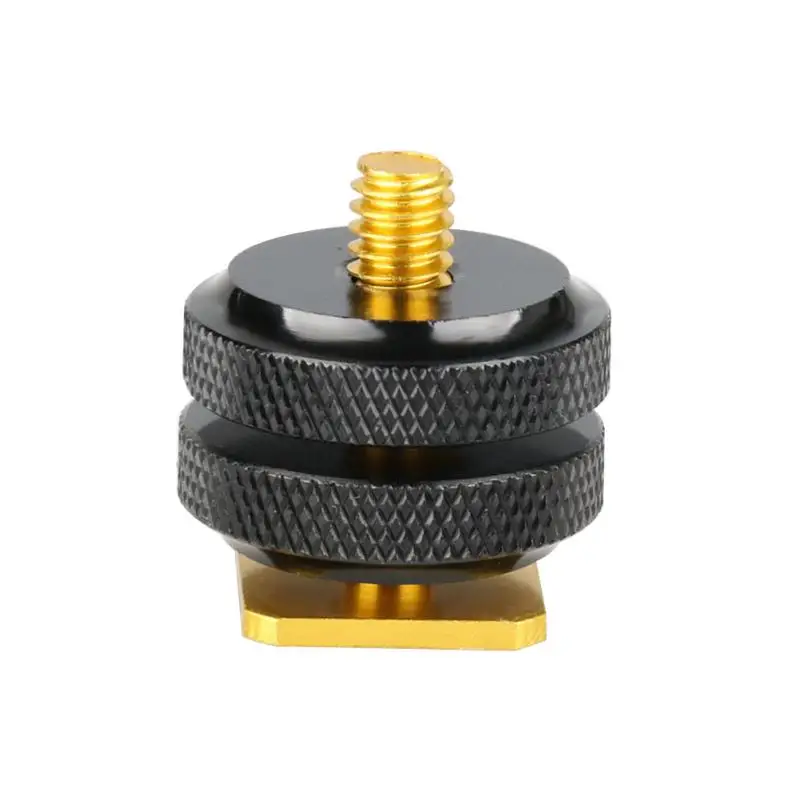 

1/4in Dual Nuts Tripod Mounting Screw for Camera Flash Hot Shoe Adapter