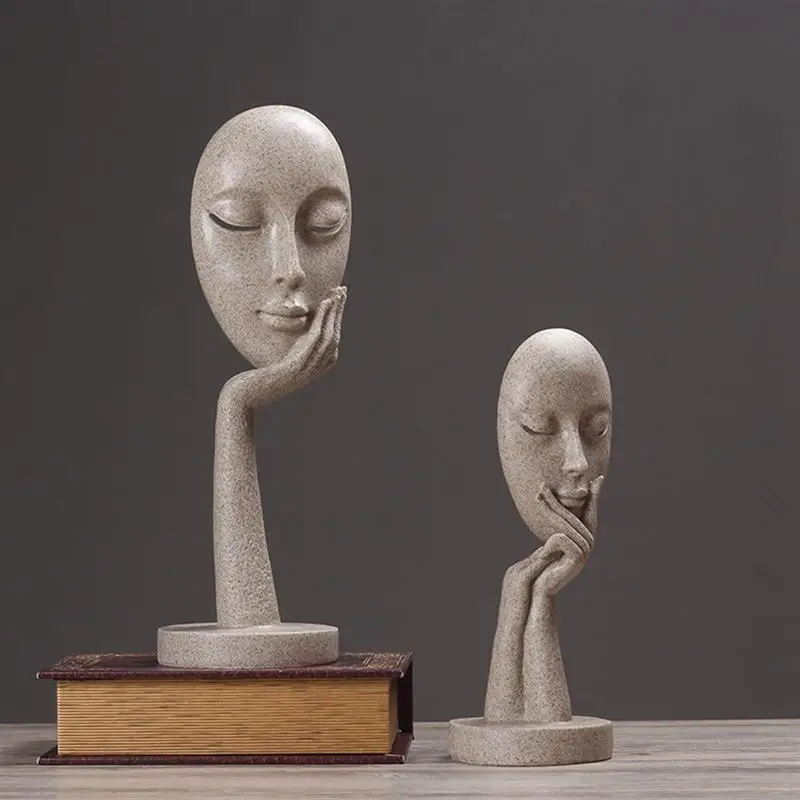 

Woman Face Model Nordic Modern Minimalist Soft Decoration Home Accessories Living Room Model Room Hotel Decoration Ornaments