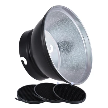

Standard Reflector Diffuser Shade Lamp Shade for Elinchrom Flash Light Portrait Commercial Photography Accessory 7" / 180mm