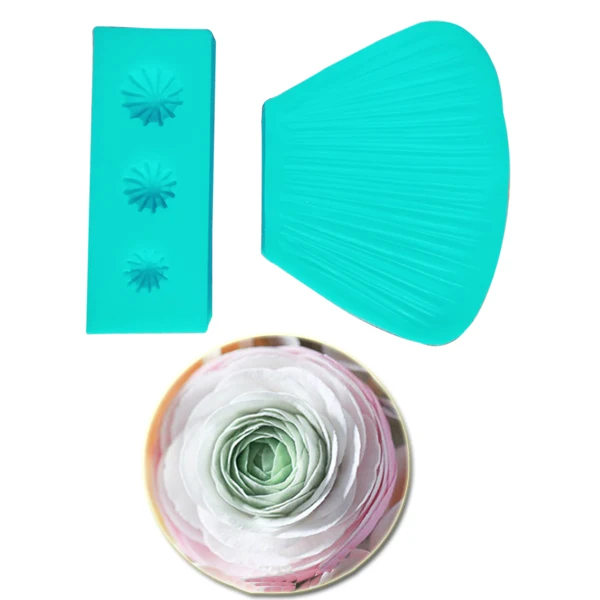 CS215 Buttercup Flower Petal Double Side Veiners Cake Decorating Tools Ranuncula Sugar Clay Fondant Sugarcraft Mold|Пресс для глины| |