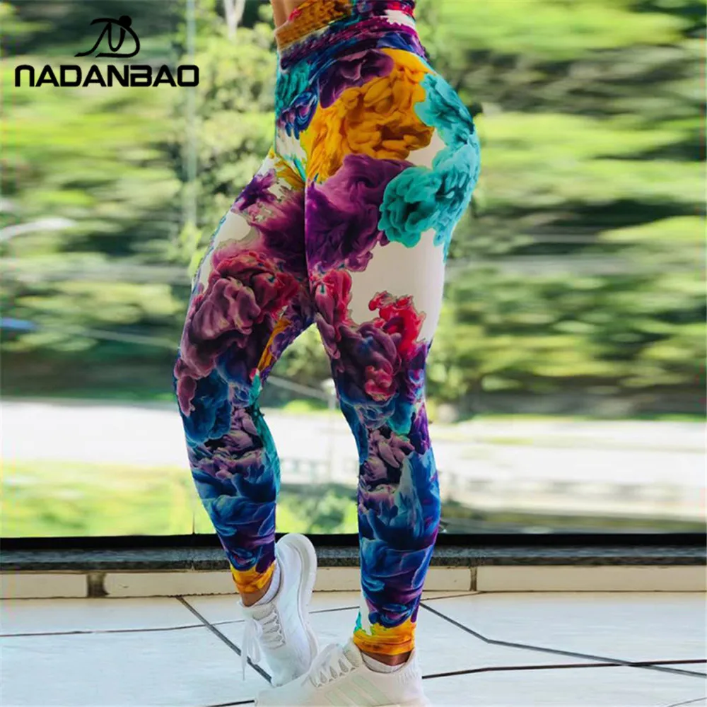 NADANBAO جديد الملونة طماق المرأة الرياضية اللياقة البدنية 3D الرقمية Printied يغطي الرجل للمرأة عالية الخصر مطاطا تجريب Leggins NADANBAO جديد الملونة طماق المرأة الرياضية اللياقة البدنية 3D الرقمية Printied يغطي الرجل للمرأة عالية الخصر مطاطا تجريب Leggins