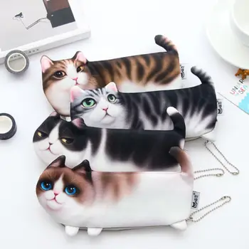 

Cute 3D Simulate Cat Makeup Cosmetic Case Pen Pencil Bag Zipper Coin Pouch Purse