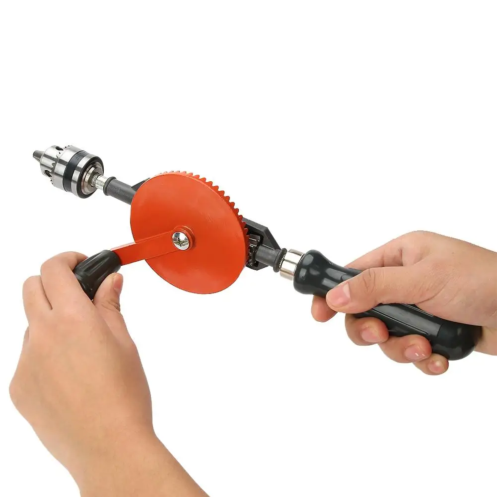 

Portable Hand Crank Drill Mini Manual Drill with Double Pinions for Wood Plastic