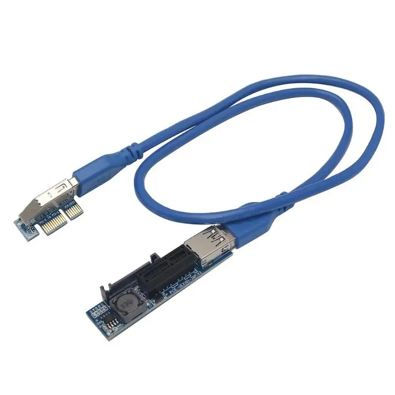 

SSU UEX101 PCI-E x1 to x1 Extension Riser Card Adapter with USB3.0 Cable