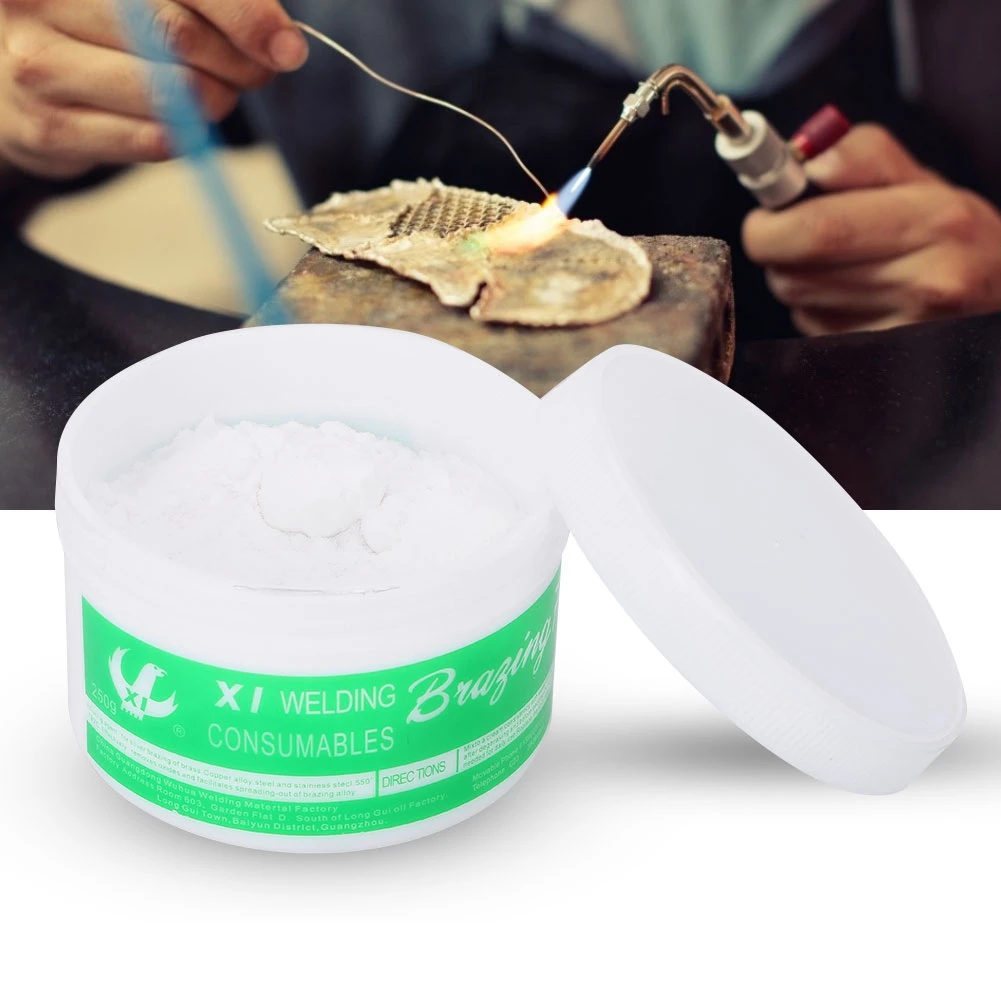 

Professional 250g Gold Silver Brazing Flux Powder Welding Cast Consumables Jewelry Weld Repair Supply Accessories for Jeweler a