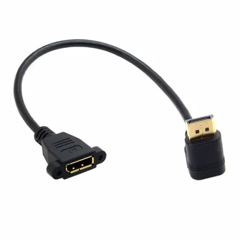 

10pcs/lot Female 90 Degree Up Down Angled to DisplayPort Display Port Male Extension Cable 30CM