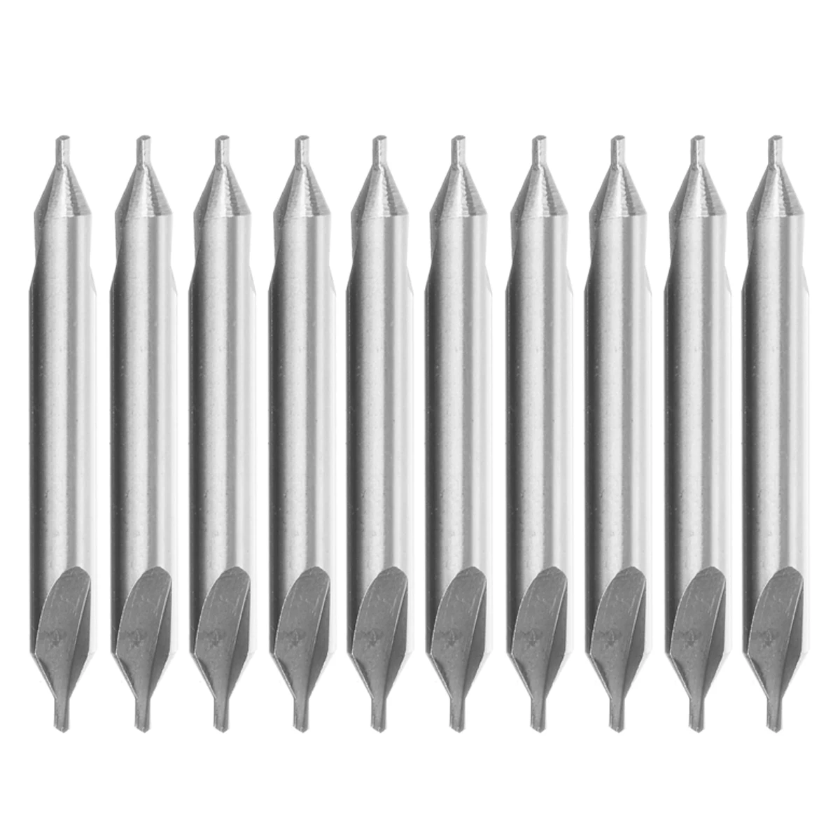 10pcs 60 Degree Angle Countersink Drill Bit A Type 1/8" Shank HSS