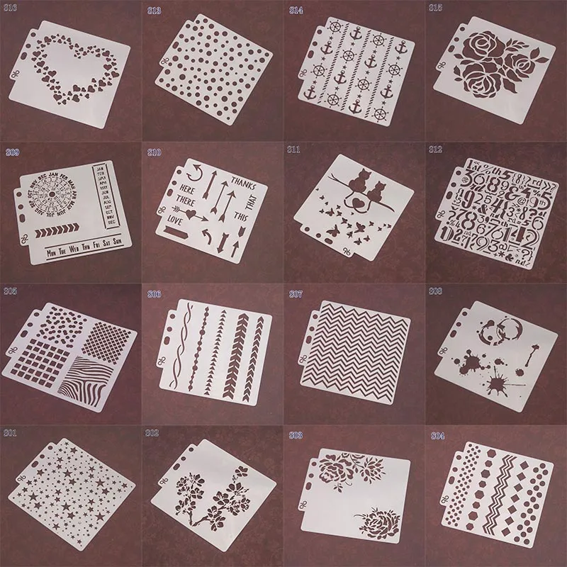 

1Pcs Multifunction Painting Stencils Reusable Embossing Paper Cards Stamps Album Decorative Walls Painting DIY Scrapbooking