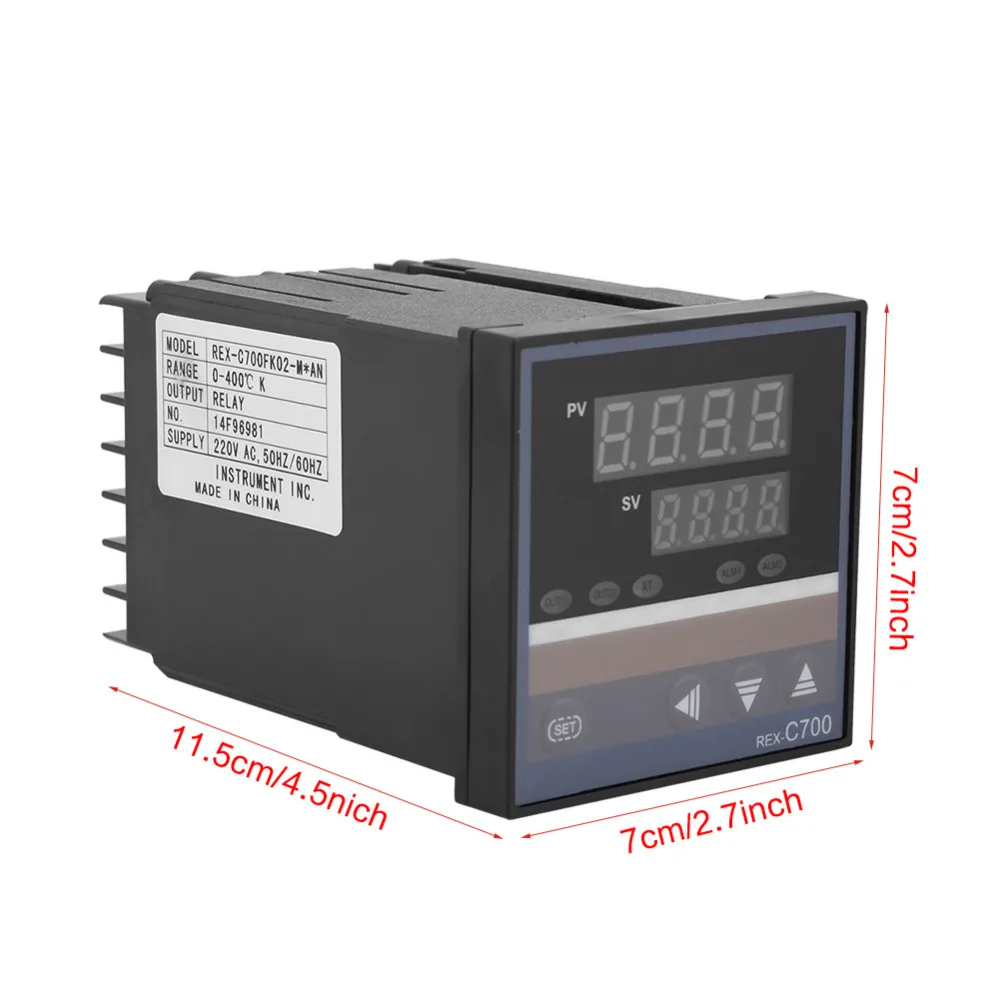 Новый REX C700 цифровой PID регулятор температуры 0 400 градусов термостат