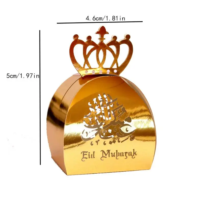 Новые 50 шт./лот Eid Mubarak золотые конфеты коробка шоколада модные вечерние ленты