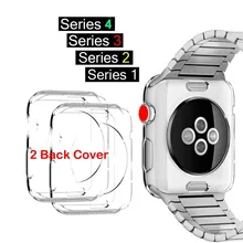 2Pack For Apple Watch Series 1/ Series 2/ Series 3 / Series 4 38mm 42mm Smart watch Soft TPU Silicone Back Cover Case