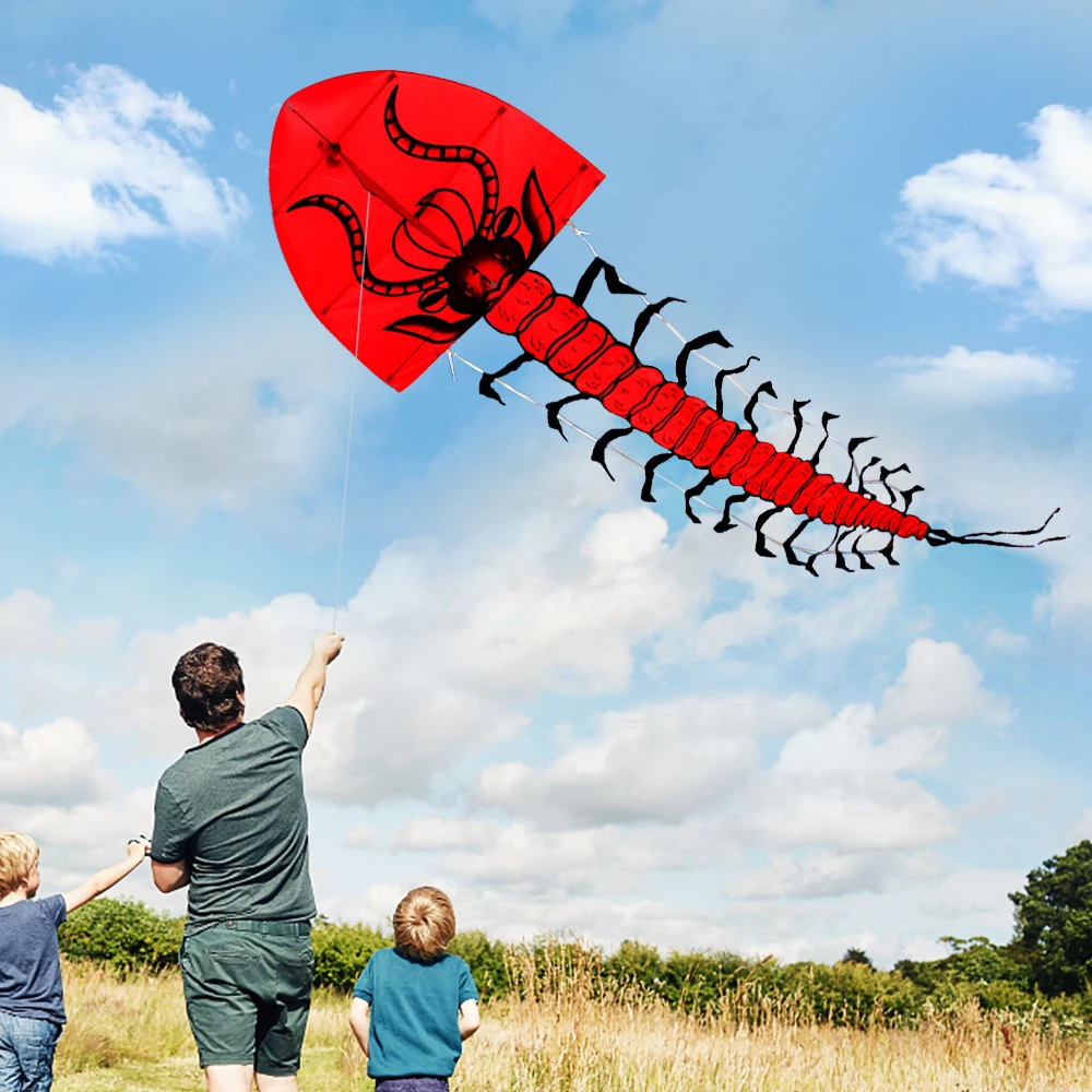 

7M Giant Centipede Kite Single Line Flying Kite Outdoor Sports Fun Toy with 30M Line Easy Flying Kite Beach Outdoor