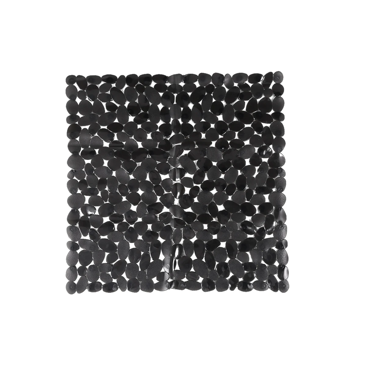 

Bath Non-Slip Mat Square Cobblestone Bath Shower Safety Mats PVC Anti-Bacterial Mildew Resistant Antiskid Mat (Black)