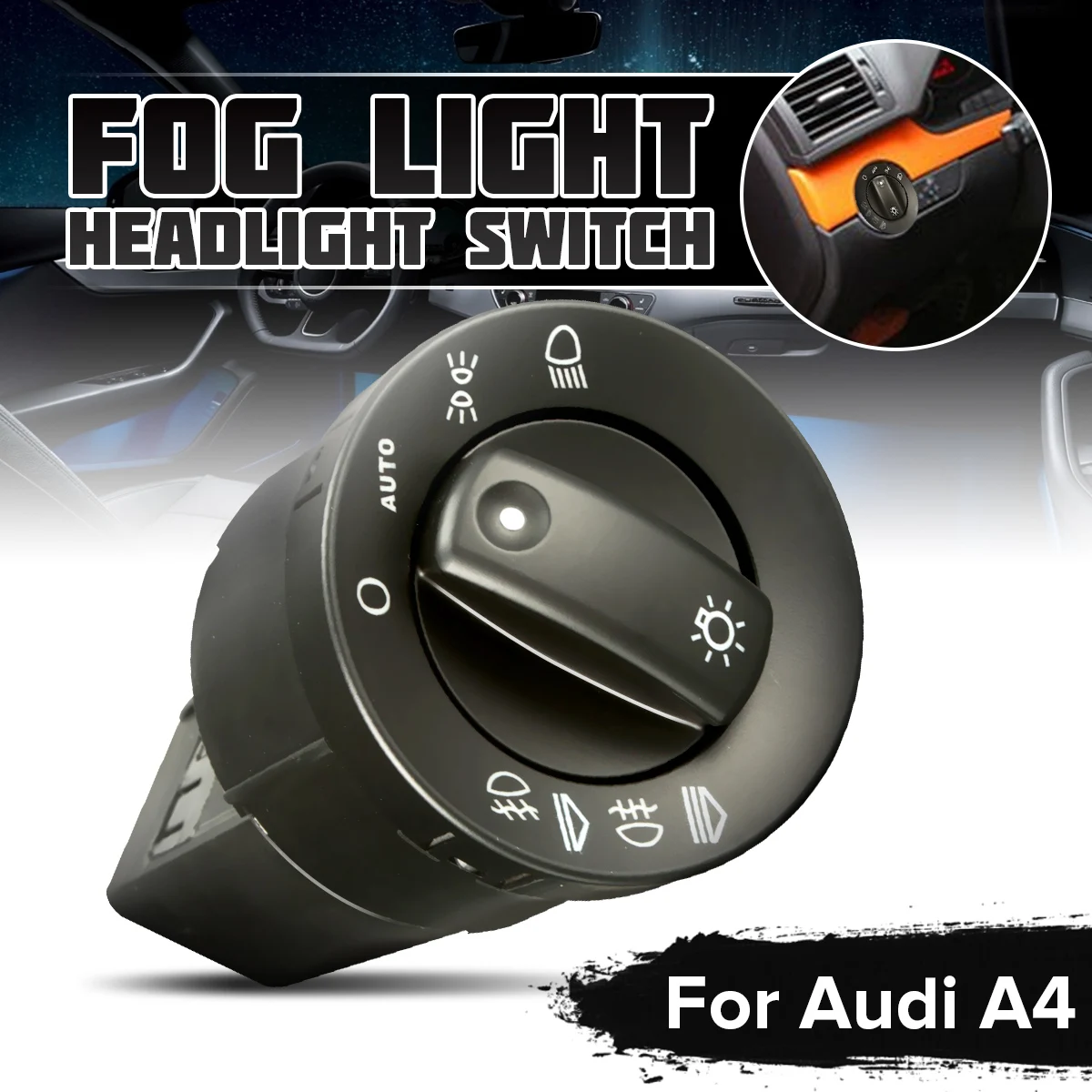 

New Auto Front Rear Fog Light Headlight Switch 8E0941531B For Audi A4 8E B6 B7
