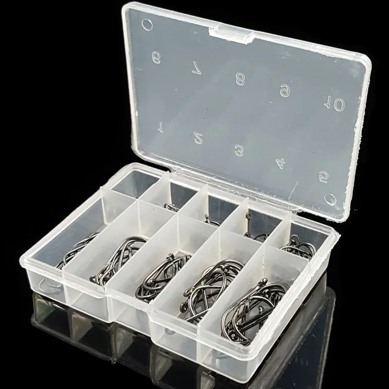 Peche 100pcs/box Fishing Hooks High Carbon Steel Barbed Fishhooks for Carp Fly Fishing Tackle Boxes Pesca Fish Hooks